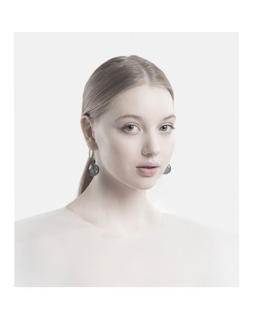 Laura Daili Gray Rainy Summer Sky Glass Earrings