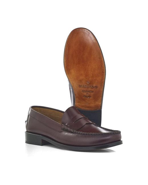 Mariano Shoes Purple Almancil Loafers Bordeaux for men