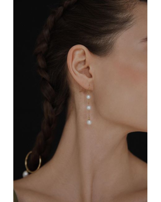 Chiara Tedeschi Jewellery White Capri Hook Earrings
