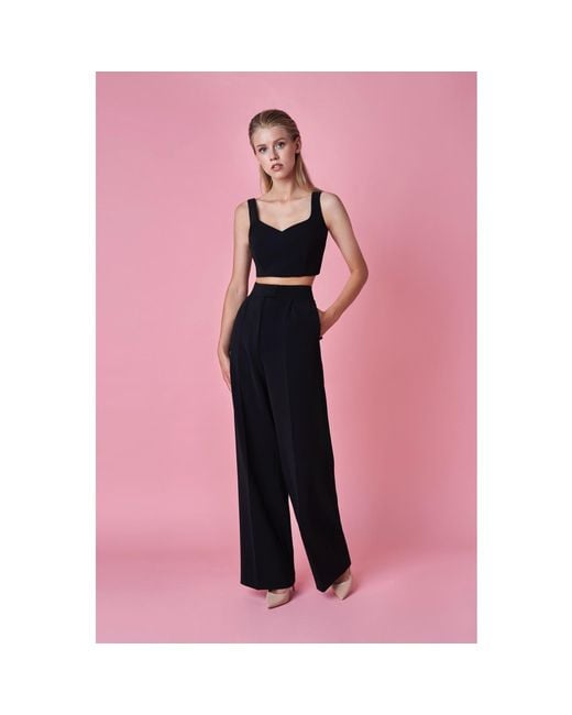 Nomi Fame Blue Mori Pant Set With Sleeveless Top
