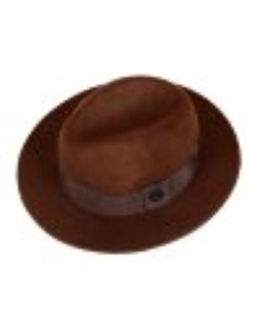 DAVID WEJ Brown Wool Fedora Hat – for men