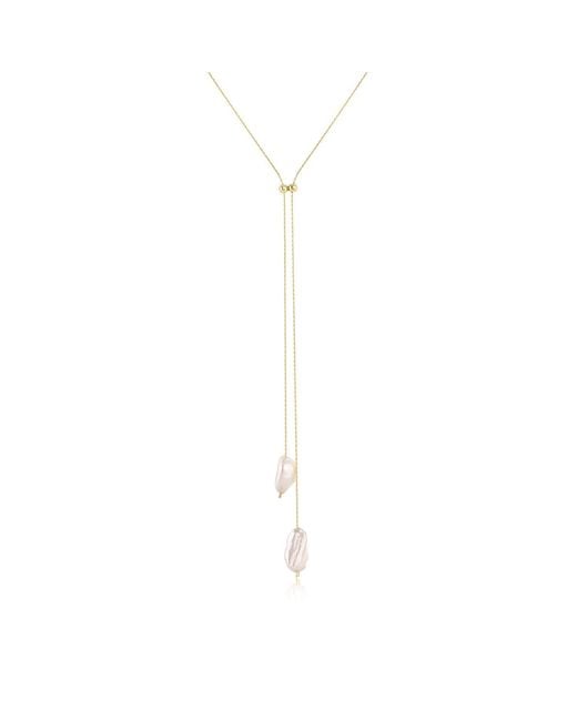 SET & STONES White Elliatt Lariat Necklace