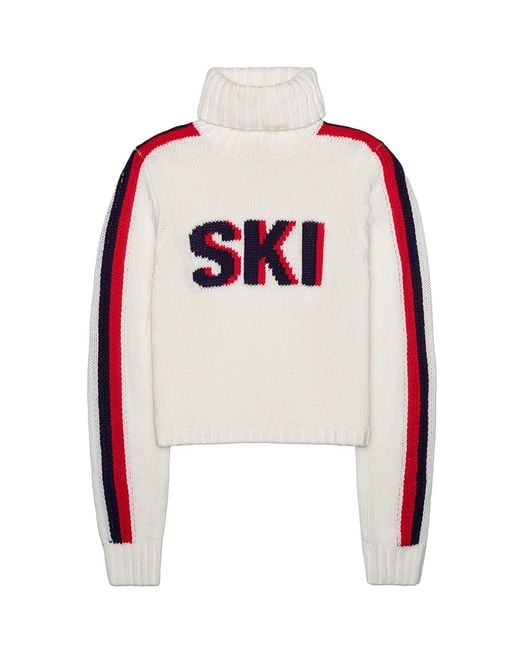 Ellsworth & Ivey White Jade Turtleneck Sweater