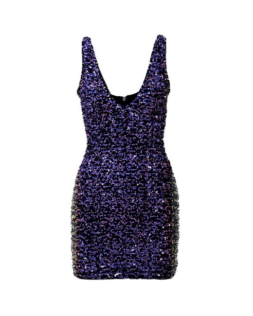 Ofuure Blue Leila Mini Sequin Dress