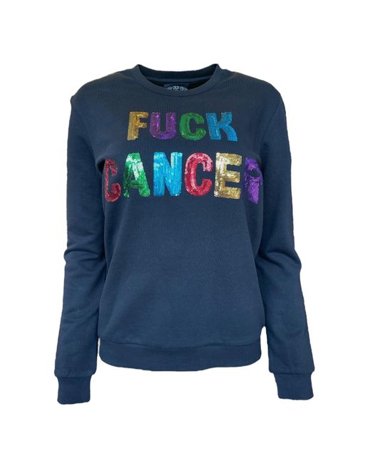 Any Old Iron Blue Fuck Cancer Sweatshirt for men