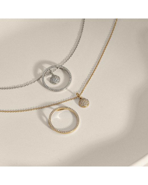Diamonbliss Metallic Marilyn Monroe Convertible Pave Round Pendant Necklace