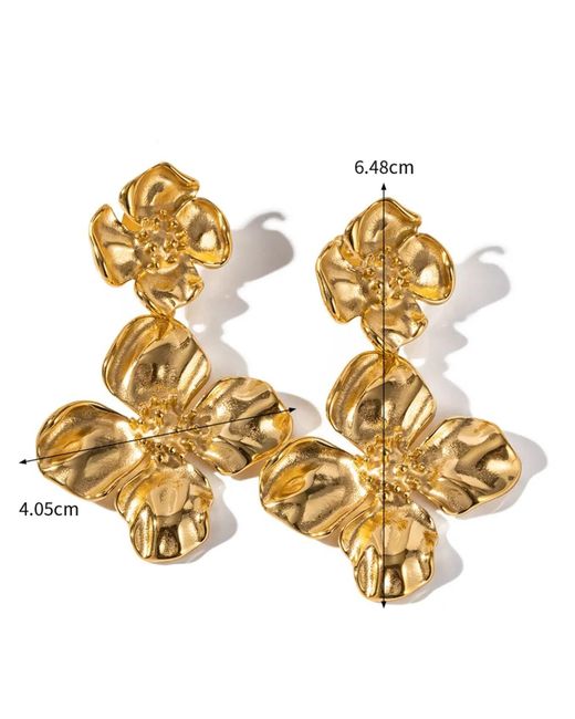 Mickey's Girl Metallic Marigold Stacked Waterproof Earrings