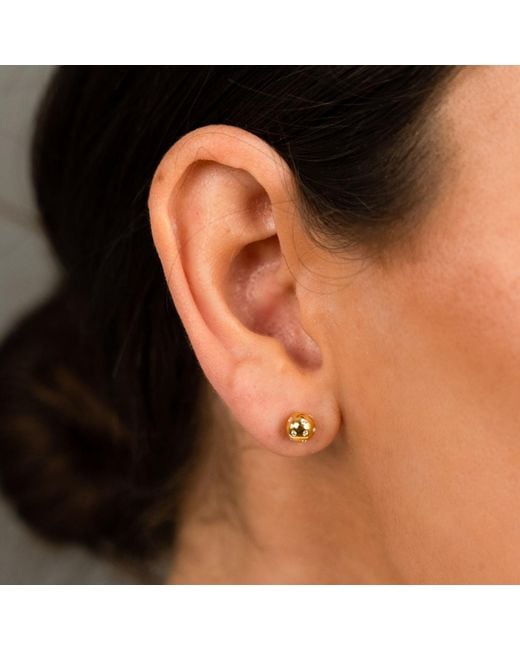 Frenvyrn Metallic Fran 18K Vermeil Ball Stud Earring Single for men