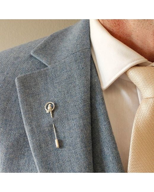 Lee Renee Metallic Parakeet Tie Pin – Upright for men