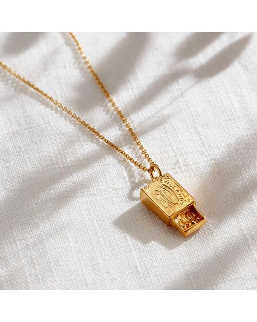 Posh Totty Designs Metallic Matchbox Charm Necklace