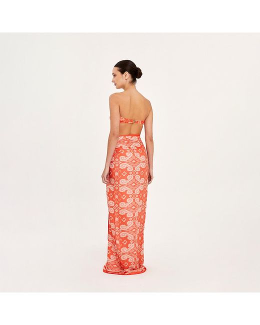 Aguaclara Red Pareo Scarf Orangers