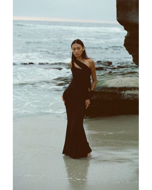 Modista Thirty-One Black Elegant Mermaid-Hem Maxi Skirt