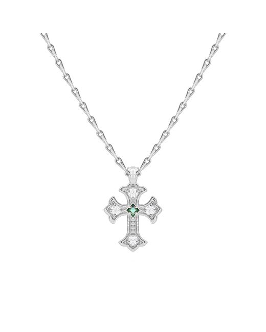 33mm Metallic Sicily Cross Pendant Necklace