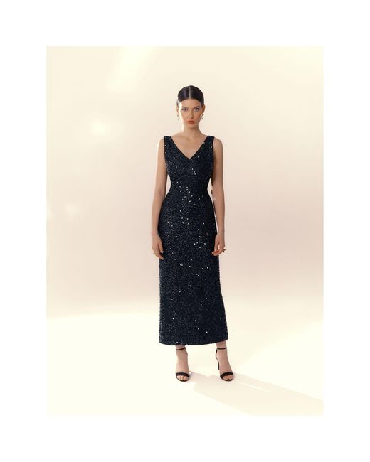 Elsava Black Nox Sequin Dress