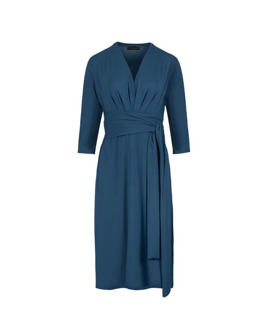 Conquista Blue Wrap Dress