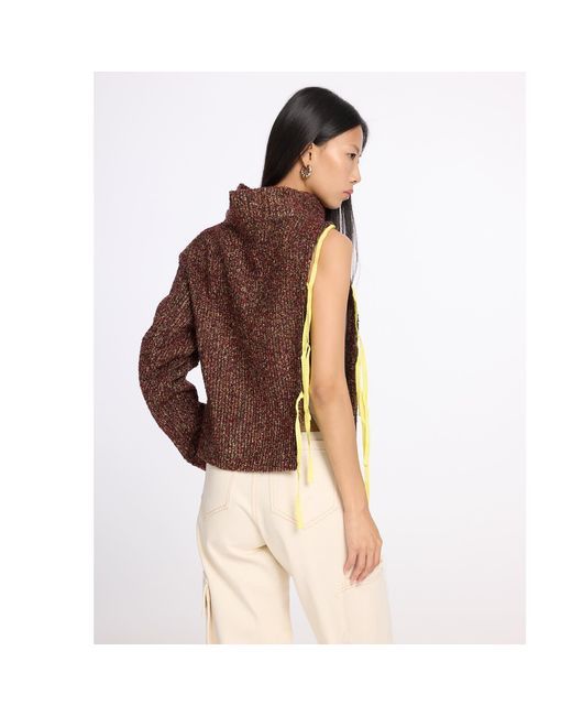 Mirimalist Brown Ruby Cozy Knit Top