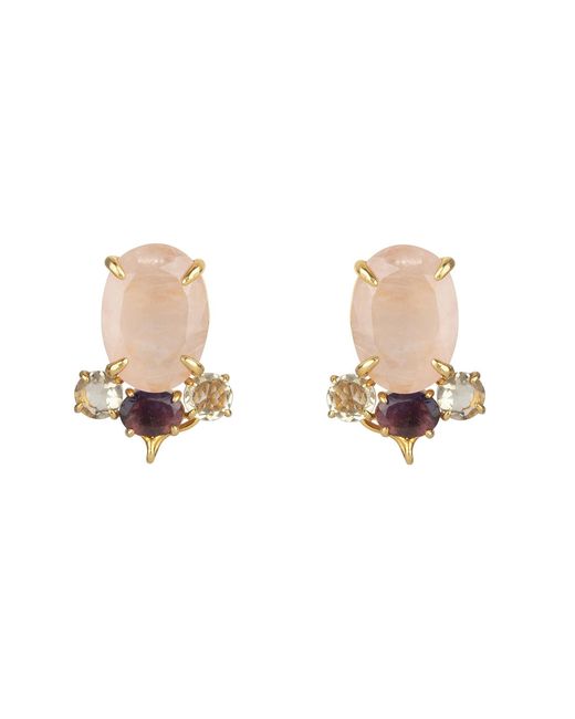 Bounkit Natural Alessia Studs Amethyst