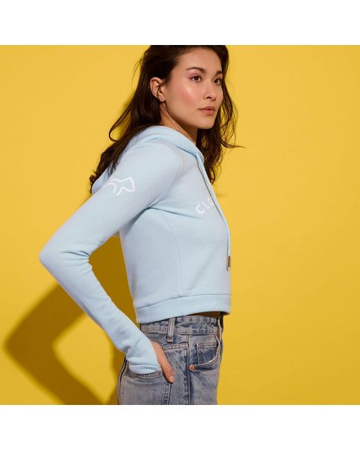 Cloud Haven Blue Cozy Crop Hoodie