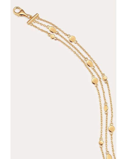 Vanhi Metallic Simone Triple Chain Layered Bracelet