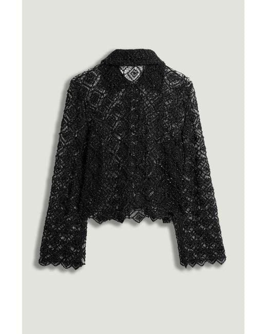 Nocturne Black Lace Sheer Jacket