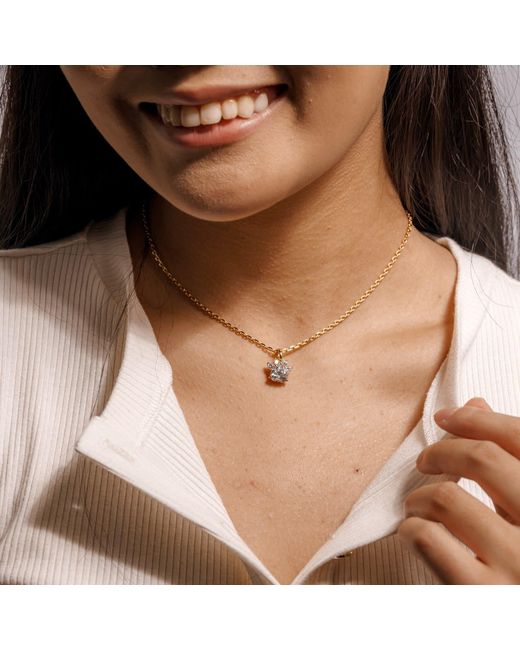 Cloud Haven Metallic Commitment Paw Pendant Necklace