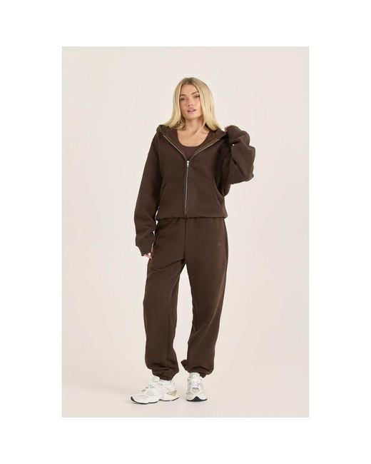 Loom Archives Brown Loom Cuffed Leg Jogger