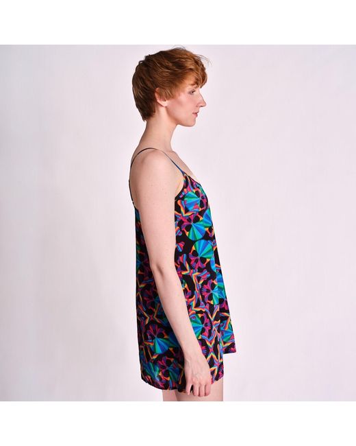 Any Old Iron Blue Skull Short Dress