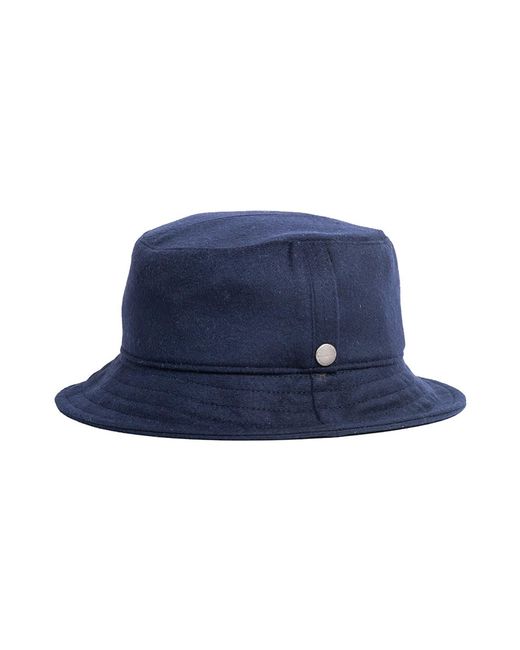 DORIA 1905 Blue Cashmere And Wool Blend Bucket Hat