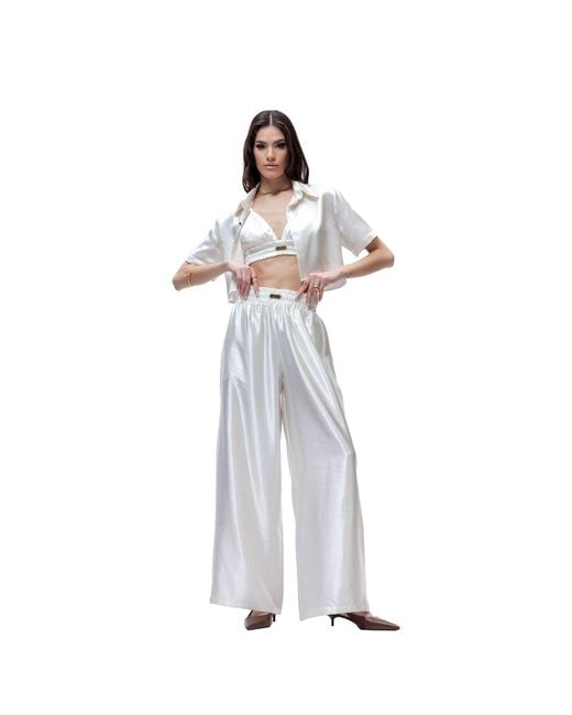 Vazaf White Full Moon Pants