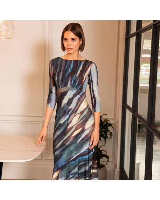 Alie Street London Blue Maxine Asymmetric Dress