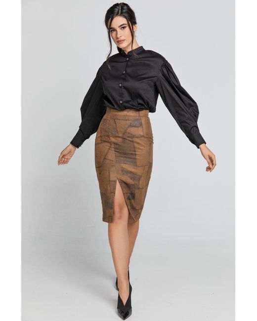 Conquista Black Shirt With Bishop Sleeves