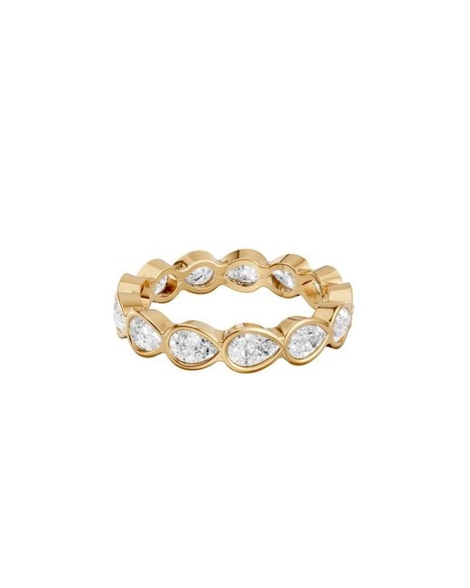 Aya Fine Jewelry Metallic 1.92 Ctw Pear Lab Diamond Full Eternity Wedding Band
