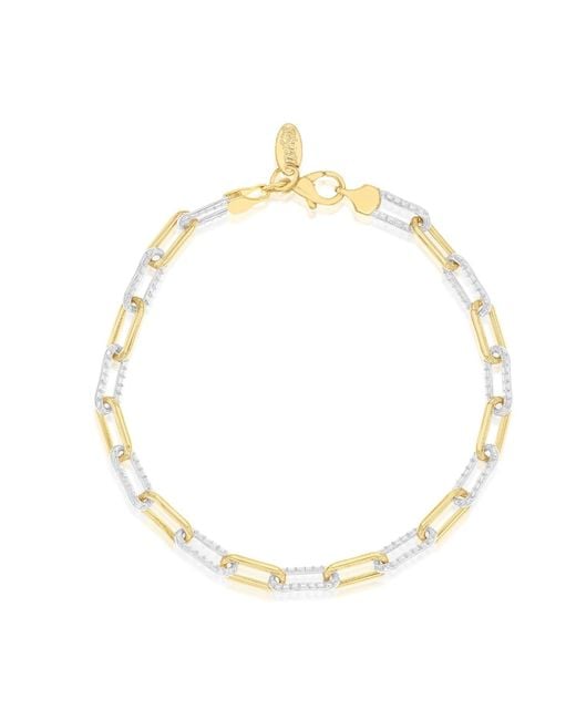 SHYMI Metallic Five Mm Two Tone Paper Clip Bracelet