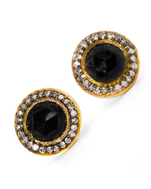 Ebru Jewelry Black Rose Cut Diamonds Solid Fine Stud Earrings