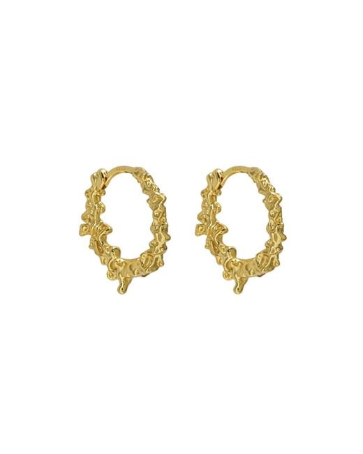 Janus Edinburgh Metallic Foyers Organic Vermeil Huggie Earrings