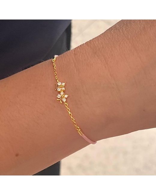 BLOOMTINE | Earth Angel HQ Metallic Enchanting Flutterfly Sterling Butterfly Silk Cord Thread Bracelet