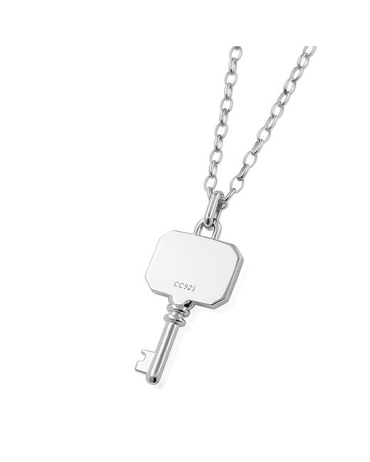 Cote Cache Metallic Cote Cache Key Pendant Chain Necklace