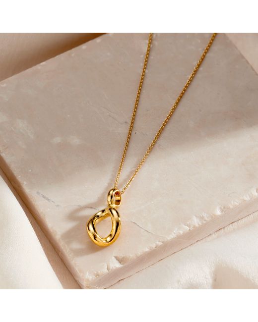 Posh Totty Designs Metallic Organic Drop Pendant Necklace