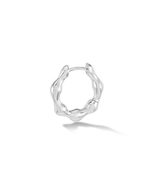 Dower & Hall White Single Waterfall Hinged Hoop for men