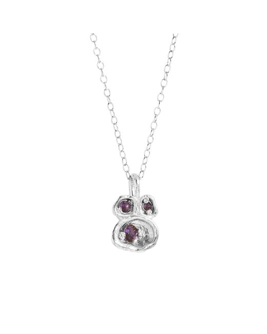 Claire Hill Designs Metallic Amethyst Lichen Pendant Necklace