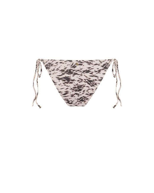 Pcfg White The Solar Reflections Side Tie Bikini Bottom