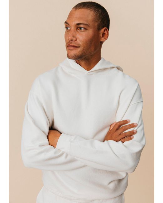 Ocio Leisurewear White Oversized Hoodie for men