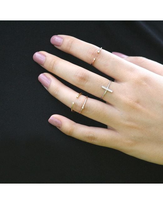 VicStoneNYC Fine Jewelry White Natural Diamond Open Cuff Solid Ring