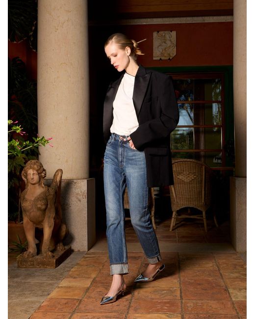 Din & Deen Blue Regular Fit Denim Selvedge Washed Jeans Katana Collection