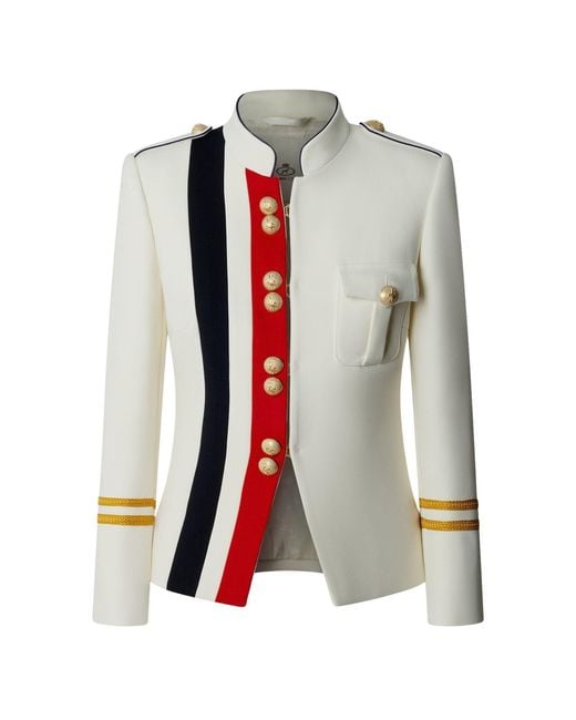 The Extreme Collection Multicolor Military Jacket With Tailored Silhouete