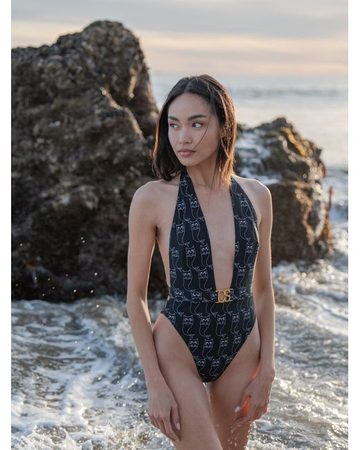Catnip and Seaweed Black The One-Piece Swimsuit