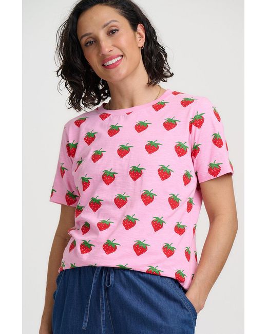 Sugarhill Pink Maggie T Shirt Strawberries