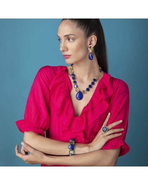 Bounkit Blue Caroline Earrings