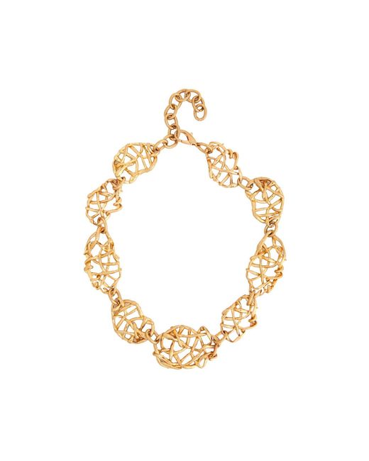 Saachi Metallic Twisted Chain Metal Necklace