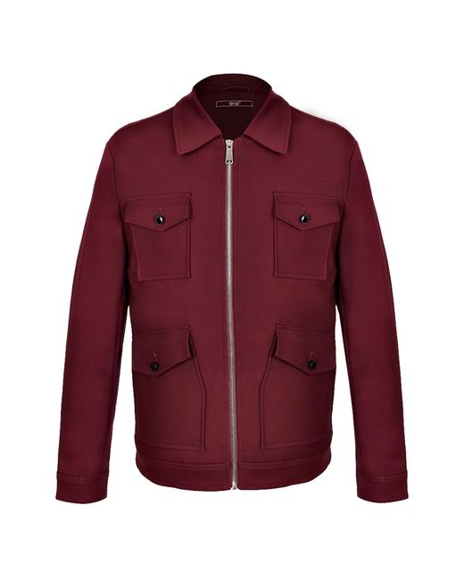 DAVID WEJ Red Ashford Trucker Set for men